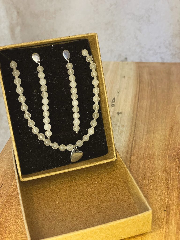 Parure Jade Blanc